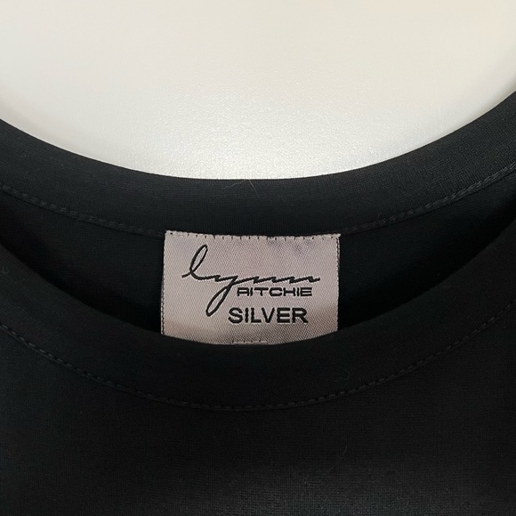 NWOT LYNN RITCHIE SILVER DRESS SZ M - Picture 2 of 5